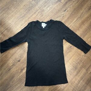 Michael Stars  Black Long Sleeve Crew Tee